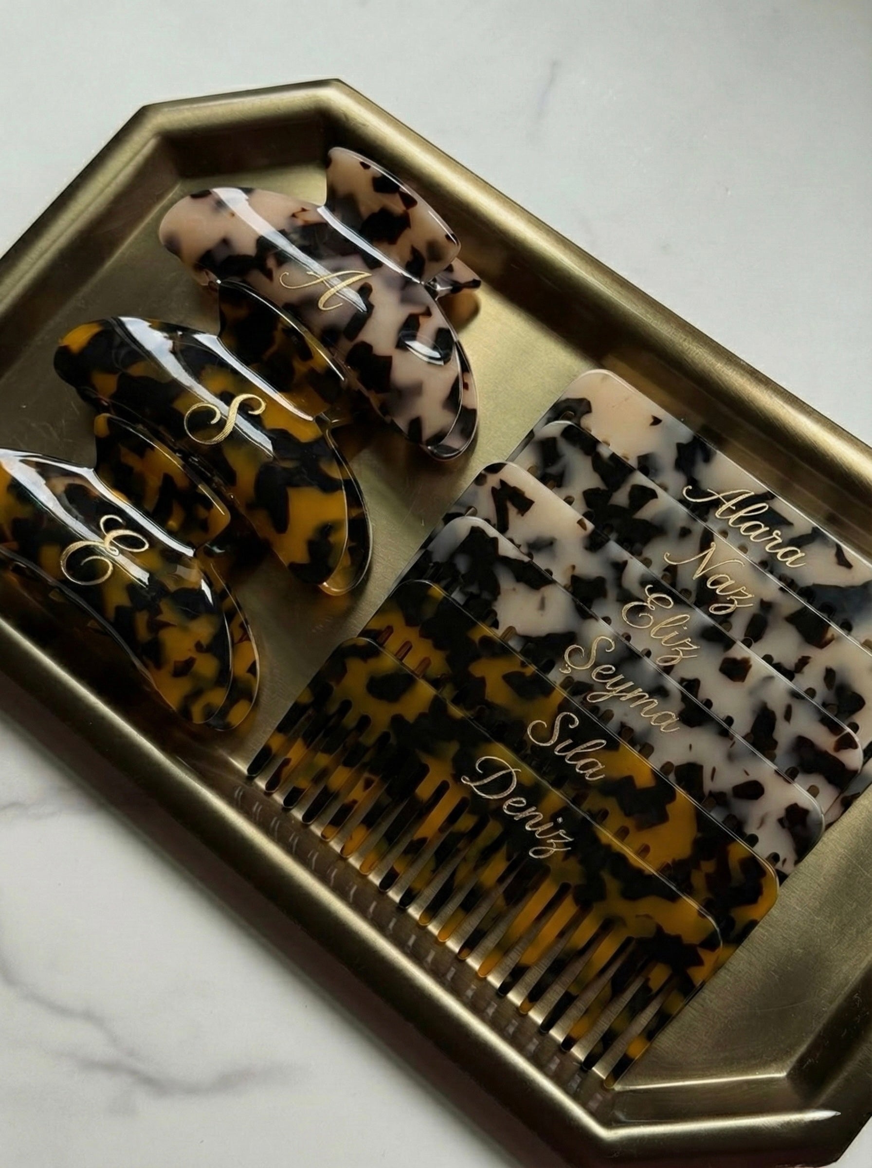 Ivory Leopard Comb