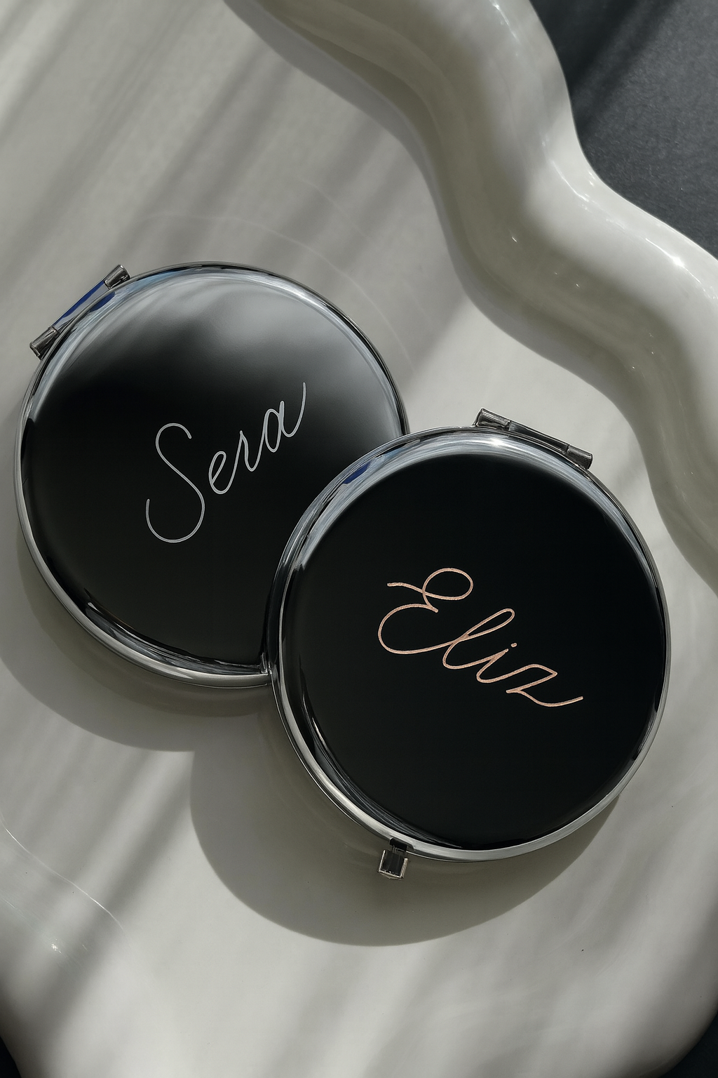 Silver Compact Mirror