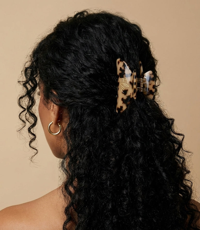 Ivory Leopard Clip