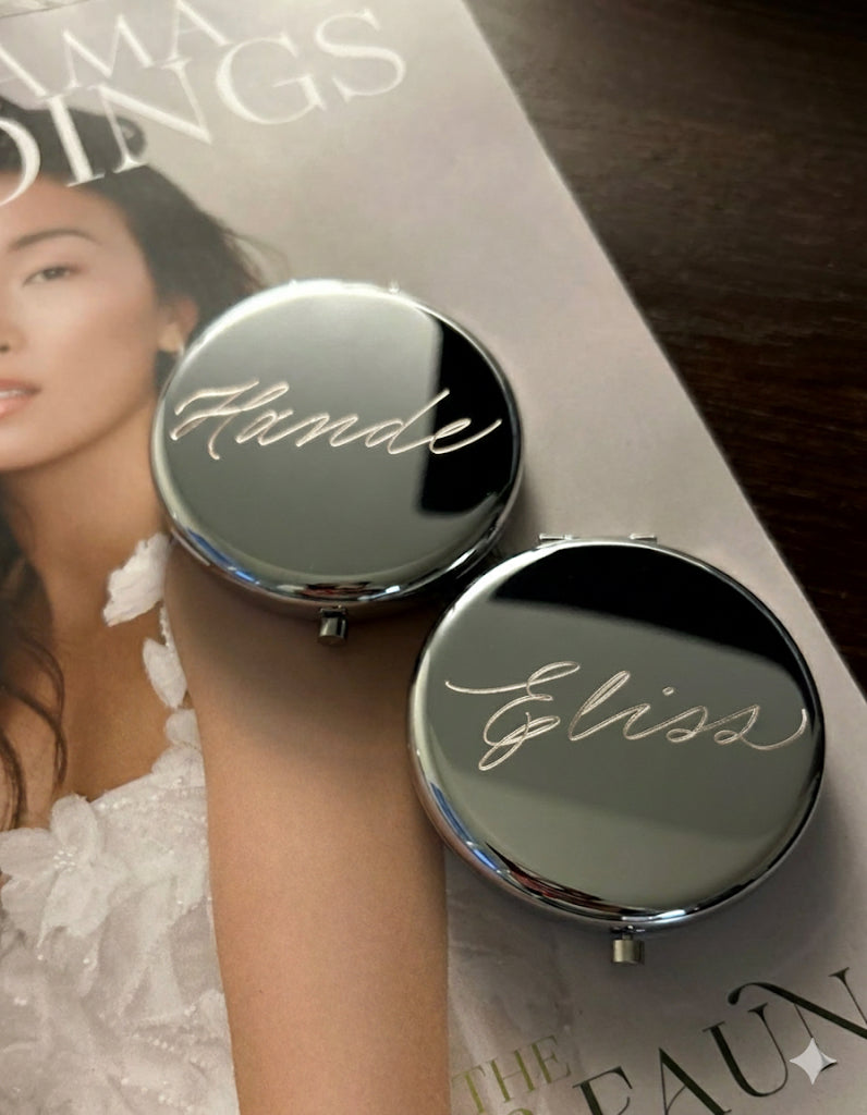 Silver Compact Mirror