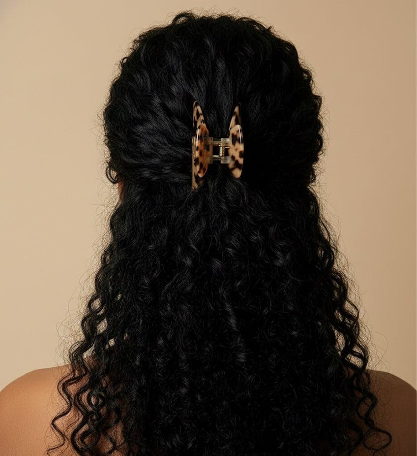 Ivory Leopard Clip