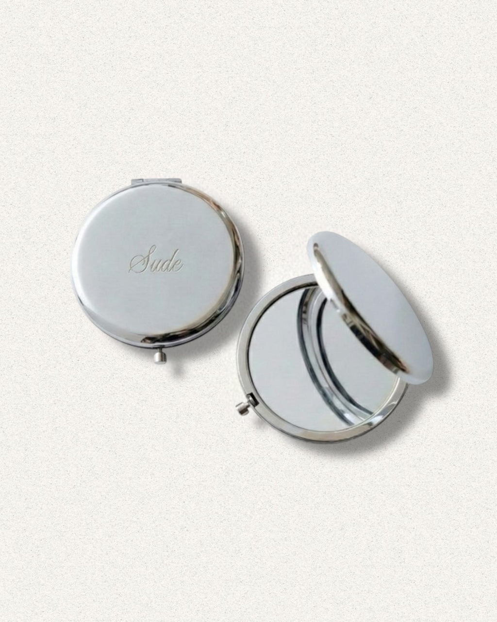 Silver Compact Mirror