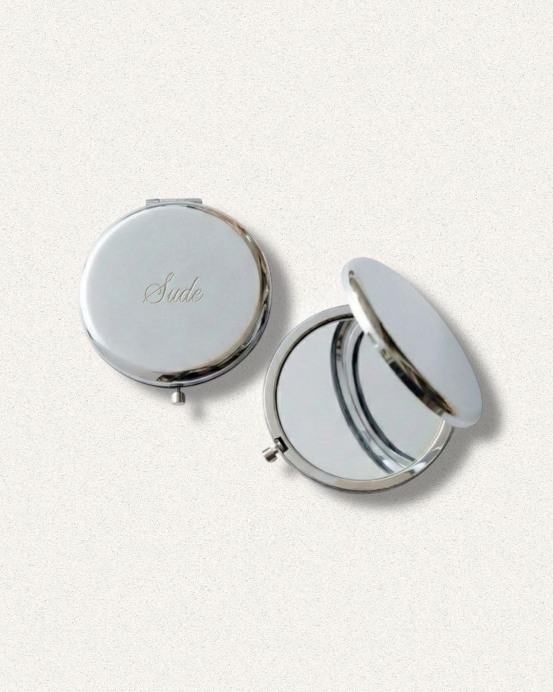 Silver Compact Mirror