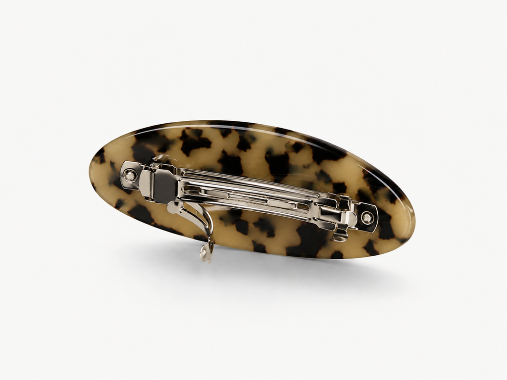 Ivory Leopard Barrette